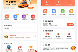 文大同城拼车平台系统